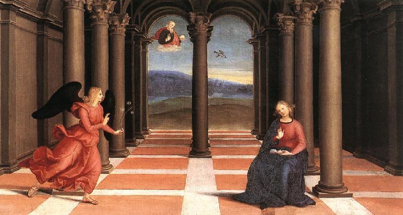 RAFFAELLO Sanzio The Annunciation (Oddi altar, predella) t oil painting picture